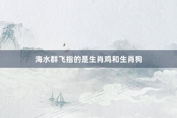 海水群飞指的是生肖鸡和生肖狗